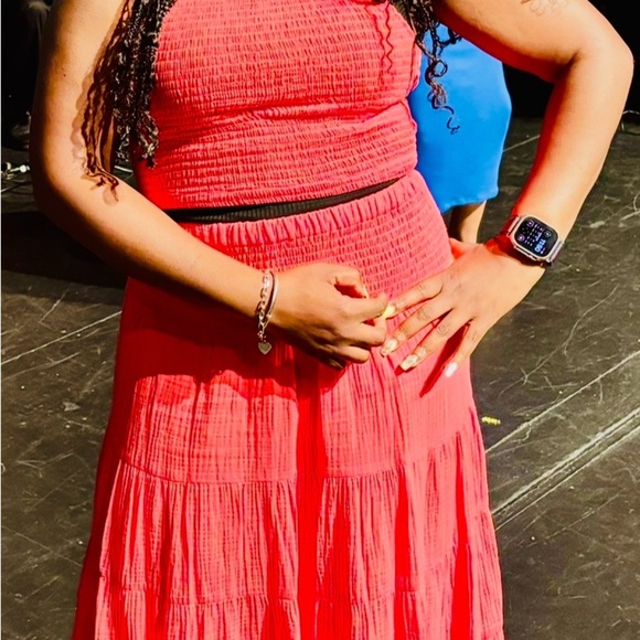 DKNY Jeans sleeveless smocked gauze top and skirt Skirt - Picture 2 of 2